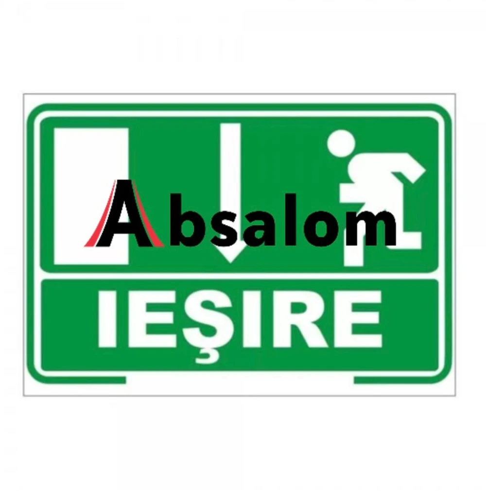 Iesire - in fata, semn din plastic, 20x30cm